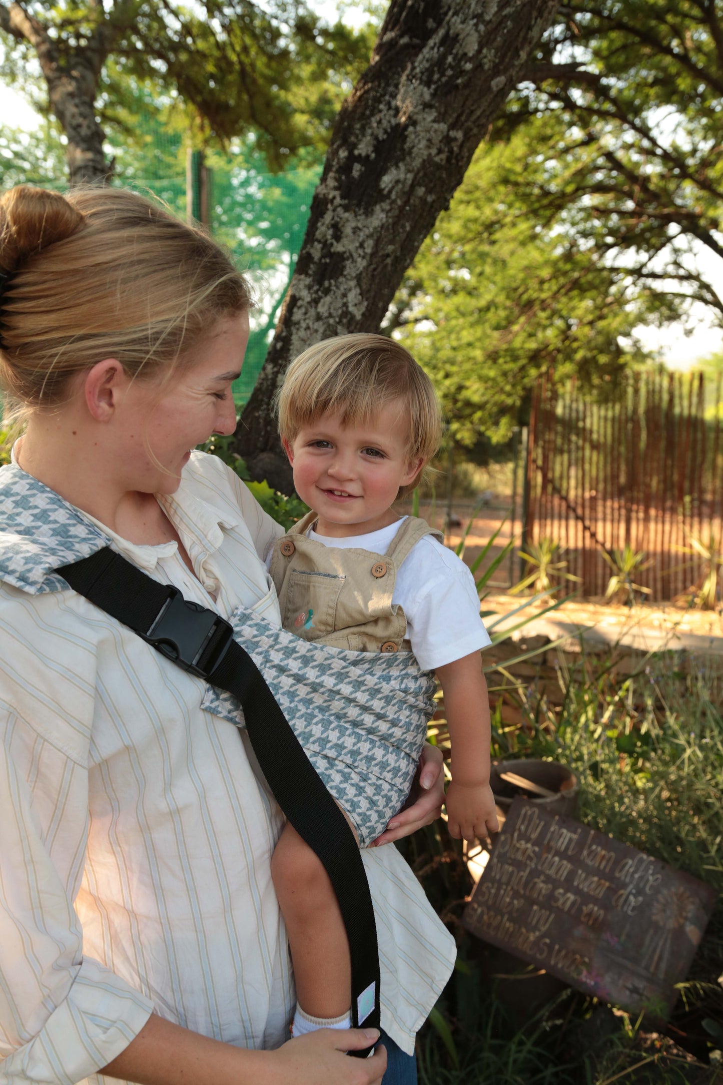 Geometric Blue Roo Sling