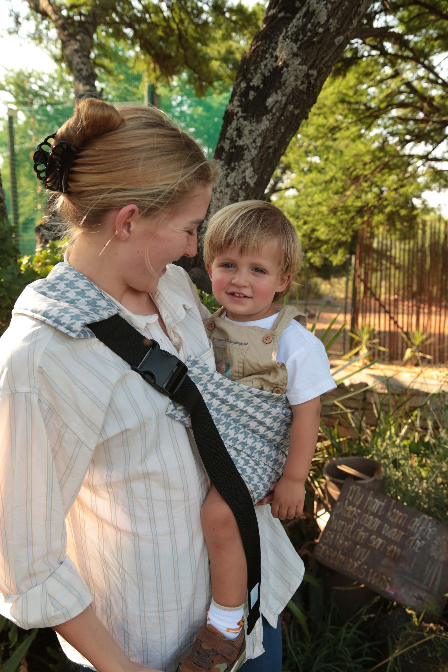 Geometric Blue Roo Sling