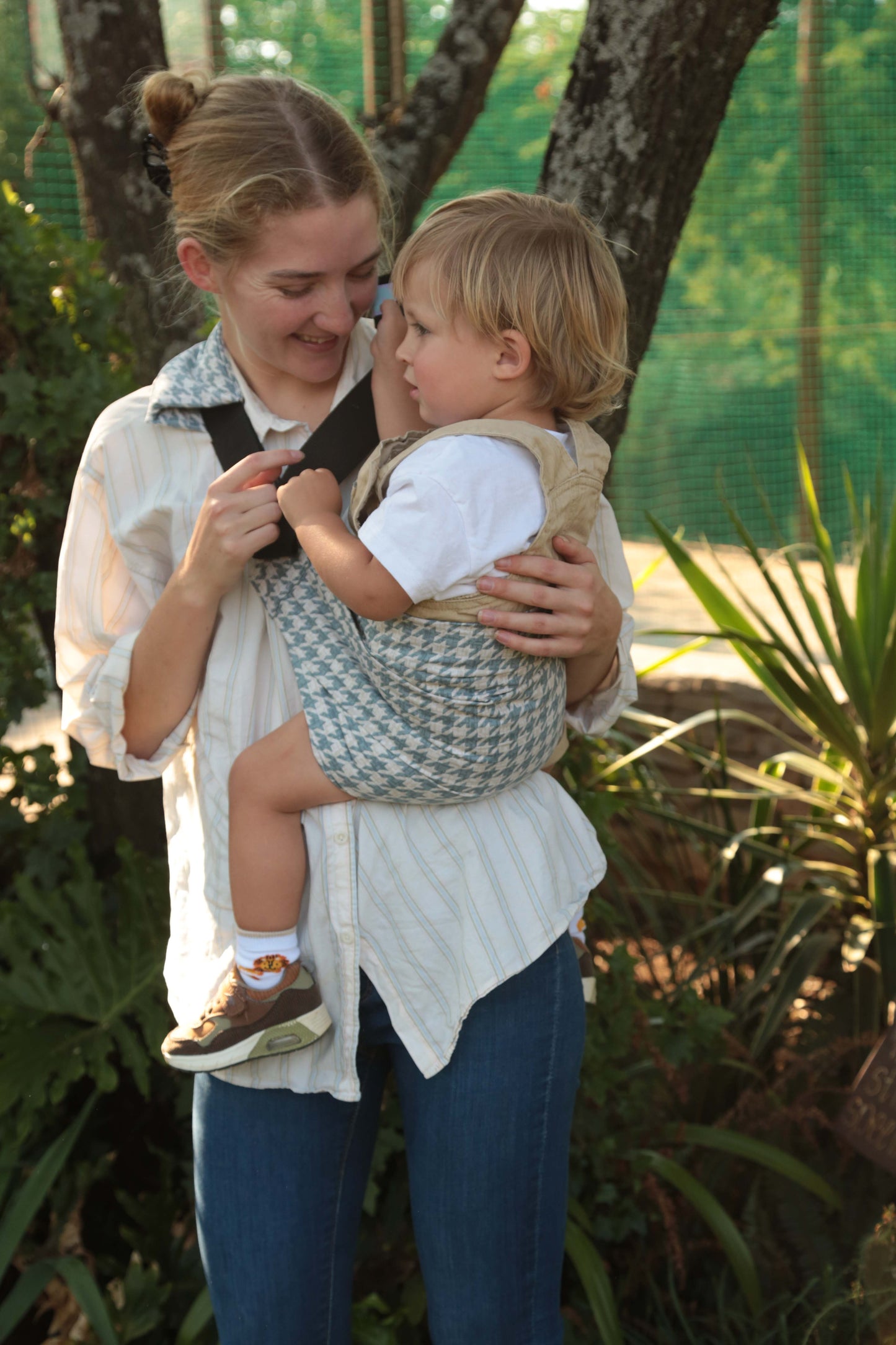 Geometric Blue Roo Sling